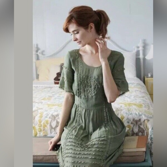 Anthropologie Laced with Grace Silk Dress with Slip from Lil - Picture 2 of 12